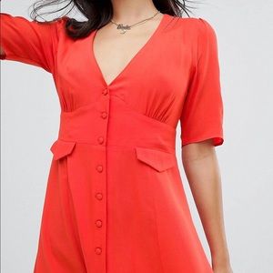 NWOT Red Button Dress